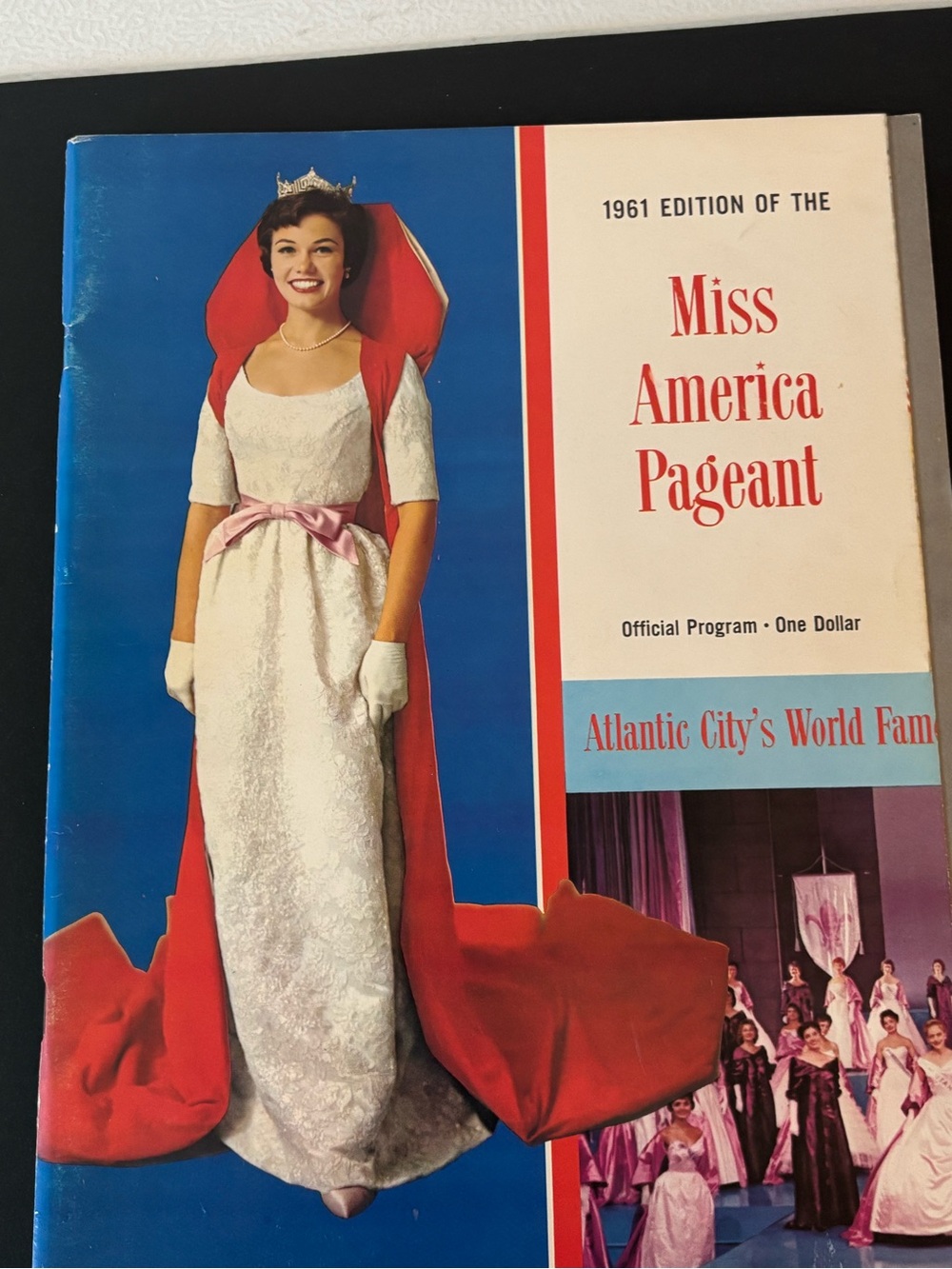 1961 Miss America Pageant Program - Red & Blue Cover